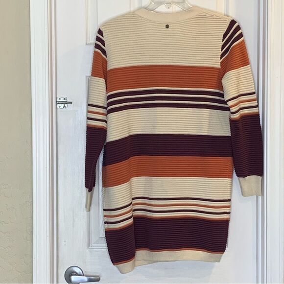 Roxy Above The Sun Colorblock Chunky Ribbed Knit Oversized Cardigan Sweater XS - Picture 11 of 11